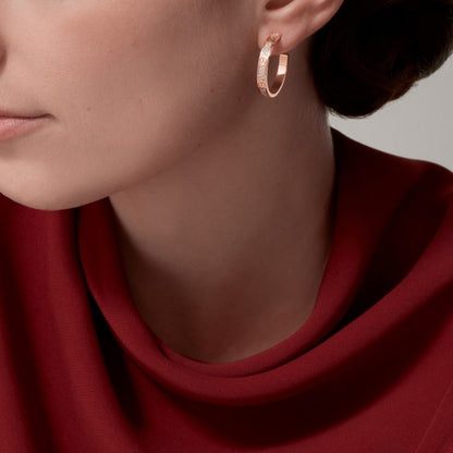 [Raffine]LOVE EARRINGS 3.6MM DIAMOND PAVED