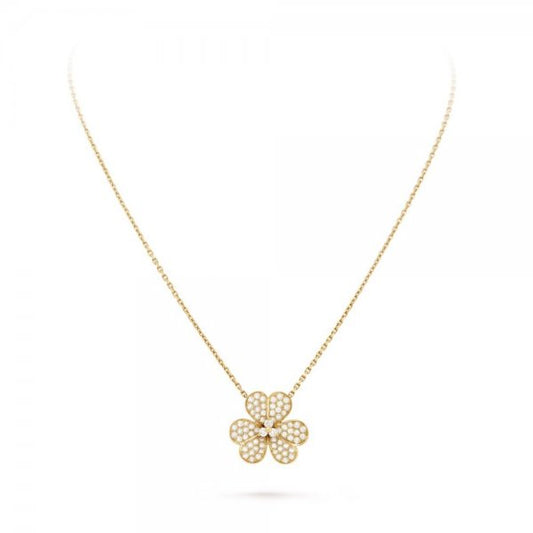 [Raffine]COLLAR DE DIAMANTES CON FLOR