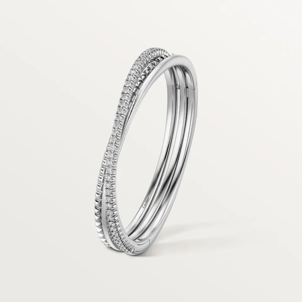 [Raffine]ETINCELLE HALF-PAVED DIAMOND BRACELET