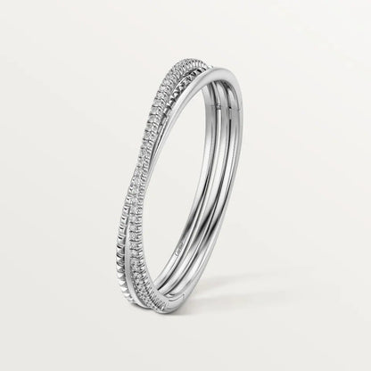 [Raffine]ETINCELLE HALF-PAVED DIAMOND BRACELET