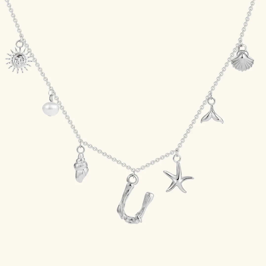 [Raffine]Avaria Ocean Initial Necklace