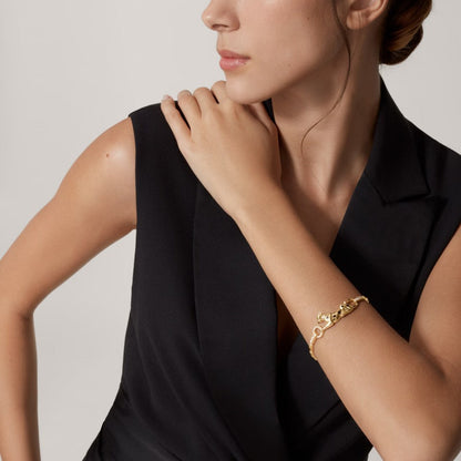 [Raffine]PANTHERE HALF DIAMOND ON CHAIN BRACELET