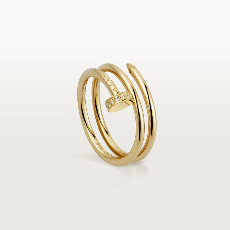 [Raffine]JUSTE RING 4.8MM HALF DIAMOND