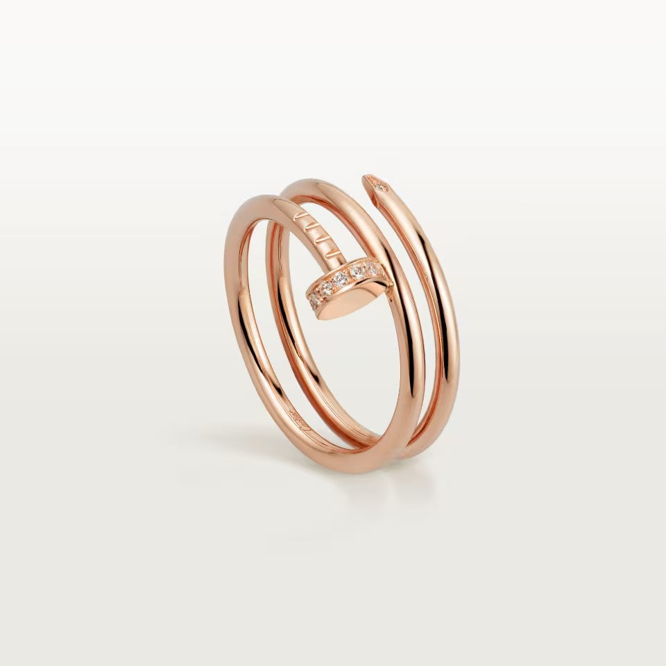 [Raffine]JUSTE RING 4.8MM HALF DIAMOND