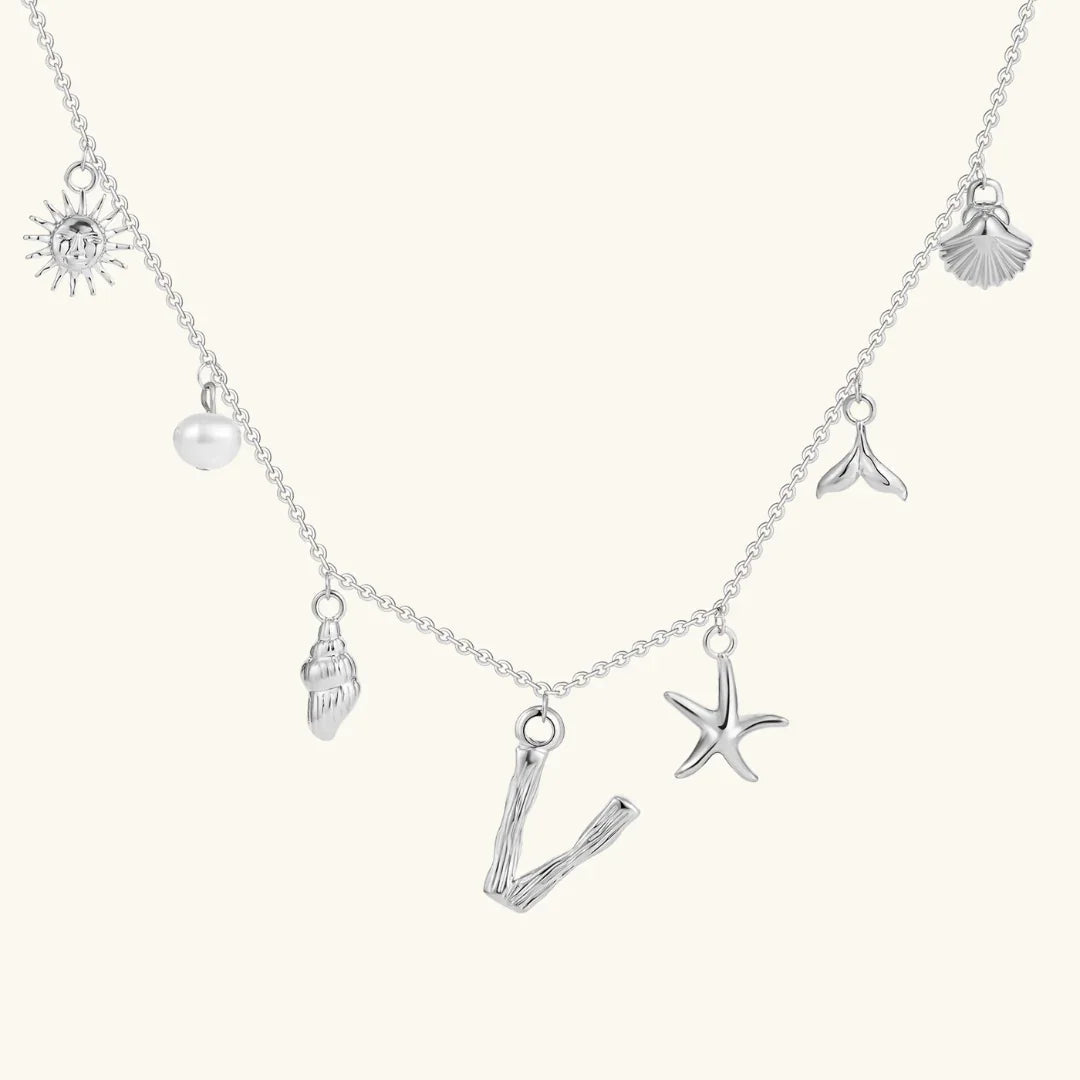 [Raffine]Avaria Ocean Initial Necklace