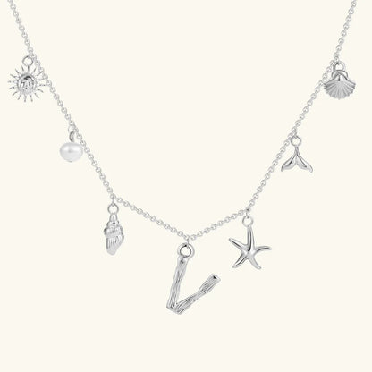 [Raffine]Avaria Ocean Initial Necklace