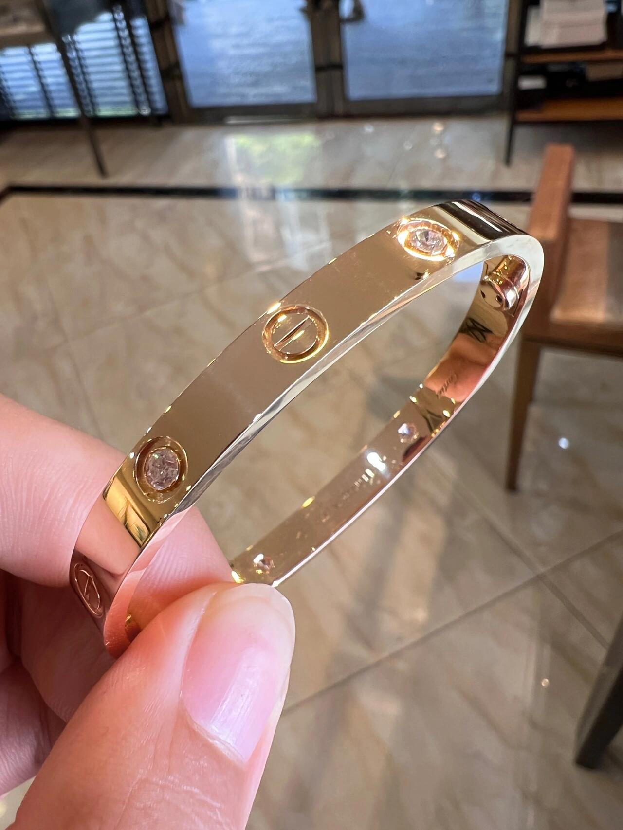 [Raffine]LOVE BRACELET 6.1MM 4 DIAMONDS