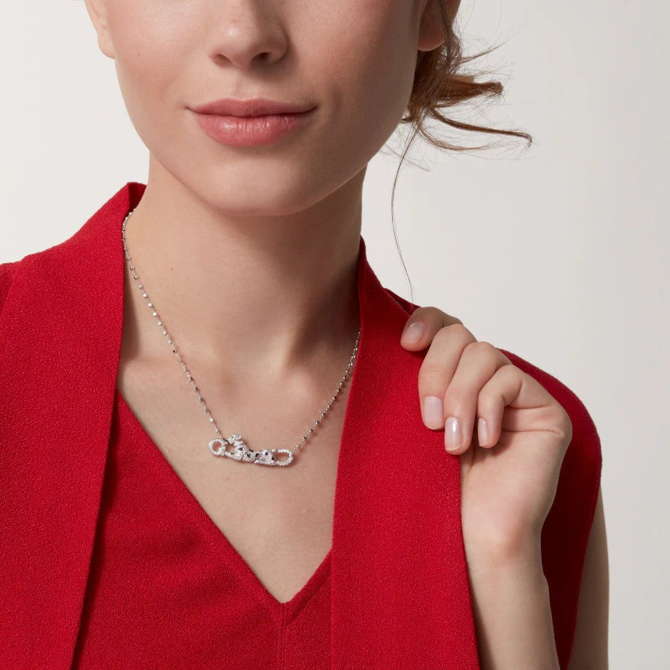 [Raffine]PANTHERE PAVED DIAMOND NECKLACE