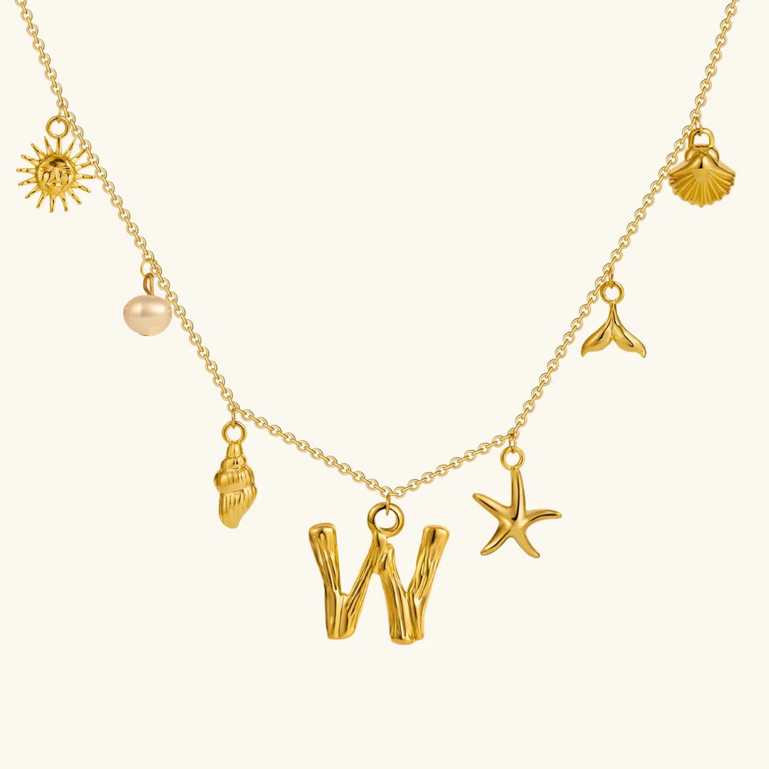 [Raffine]Avaria Ocean Initial Necklace