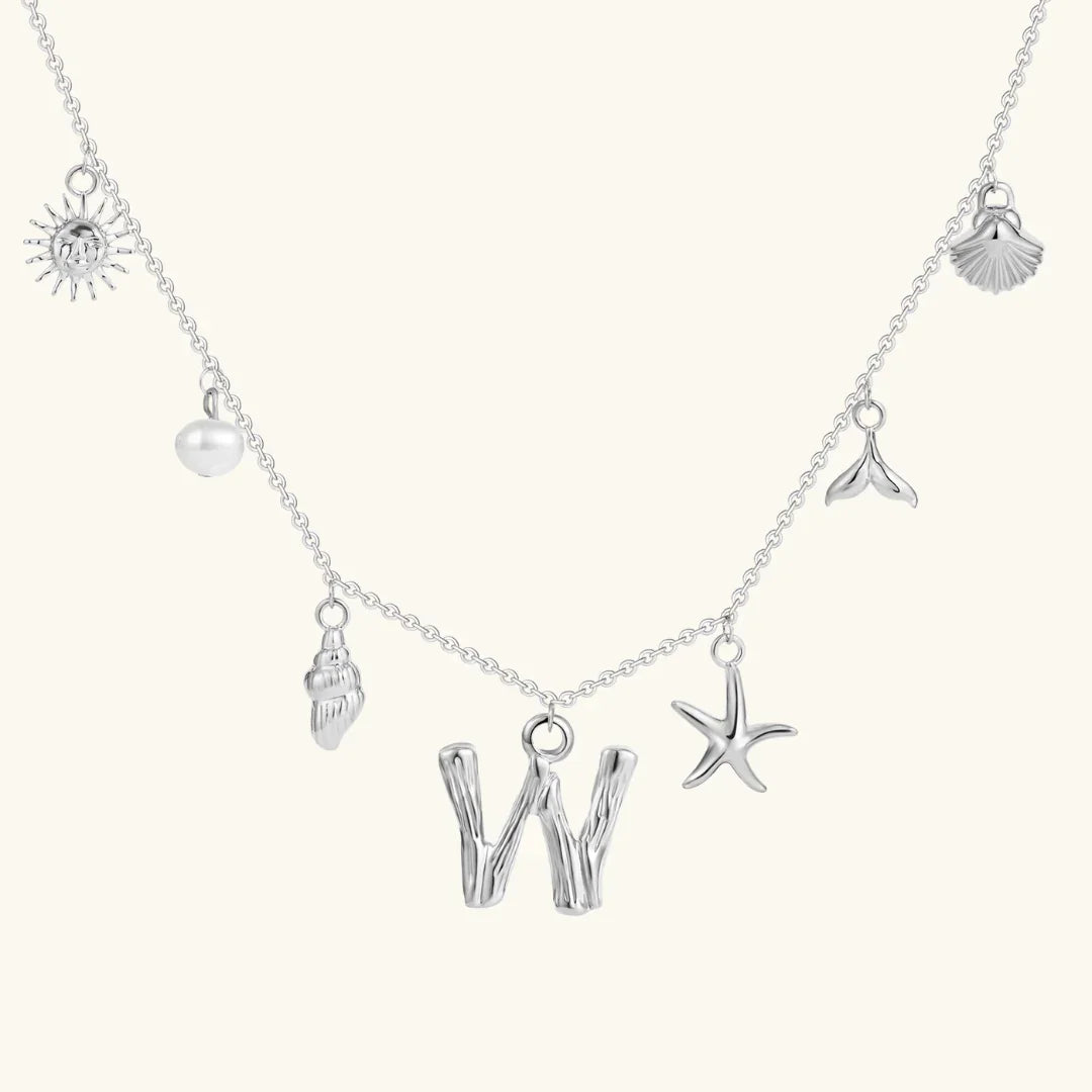 [Raffine]Avaria Ocean Initial Necklace