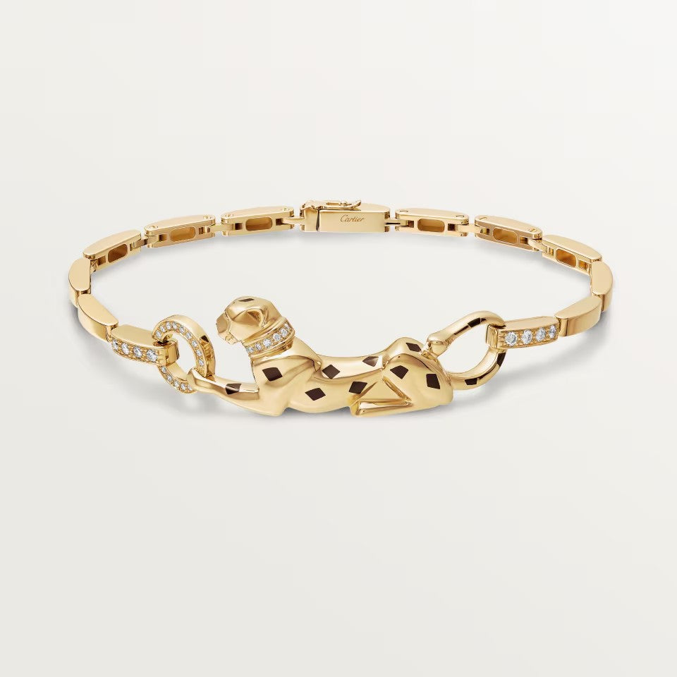 [Raffine]PANTHERE HALF DIAMOND ON CHAIN BRACELET
