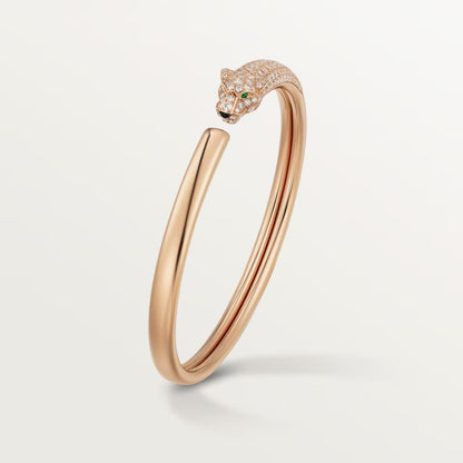 [Raffine]PANTHERE HALF DIAMOND OPEN BRACELET
