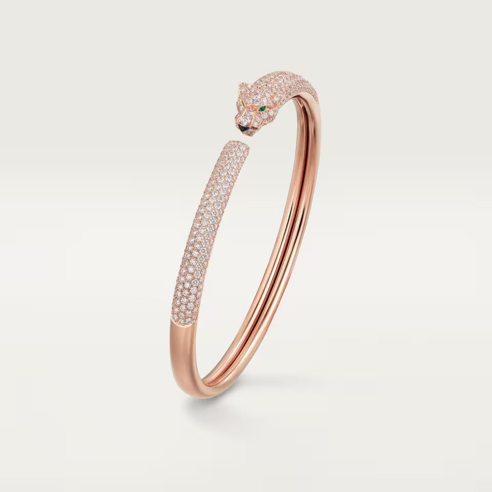 [Raffine]PANTHERE FULL DIAMOND OPEN BRACELET