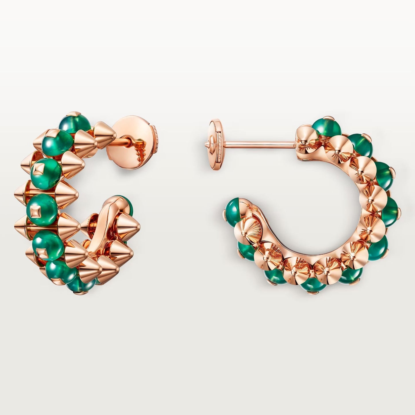 [Raffine]CLASH 7.9MM AGATE CHALCEDONY EARRINGS