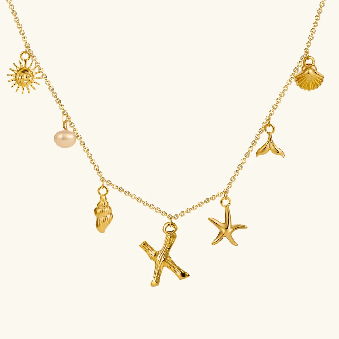 [Raffine]Avaria Ocean Initial Necklace