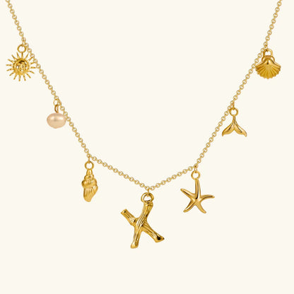 [Raffine]Avaria Ocean Initial Necklace