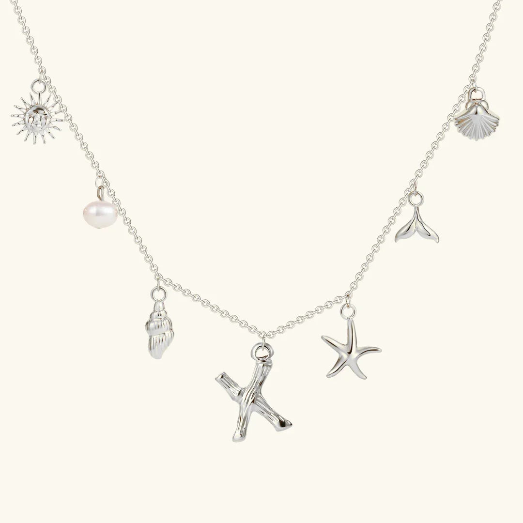 [Raffine]Avaria Ocean Initial Necklace