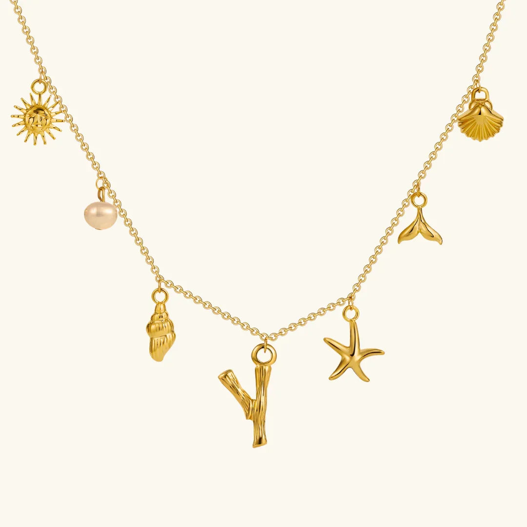 [Raffine]Avaria Ocean Initial Necklace