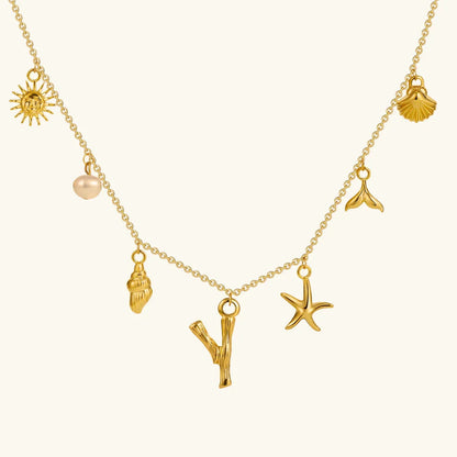 [Raffine]Avaria Ocean Initial Necklace