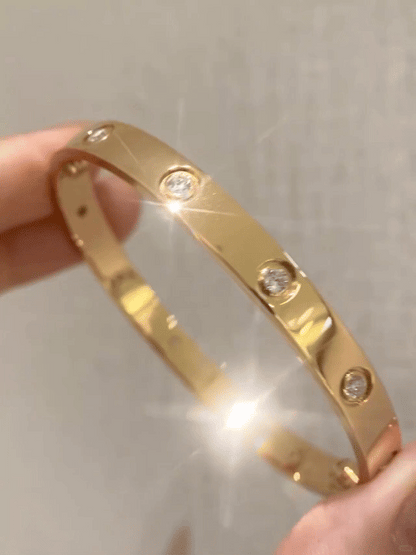 [Raffine] LIEBESARMBAND 6,1 MM 10 DIAMANTEN