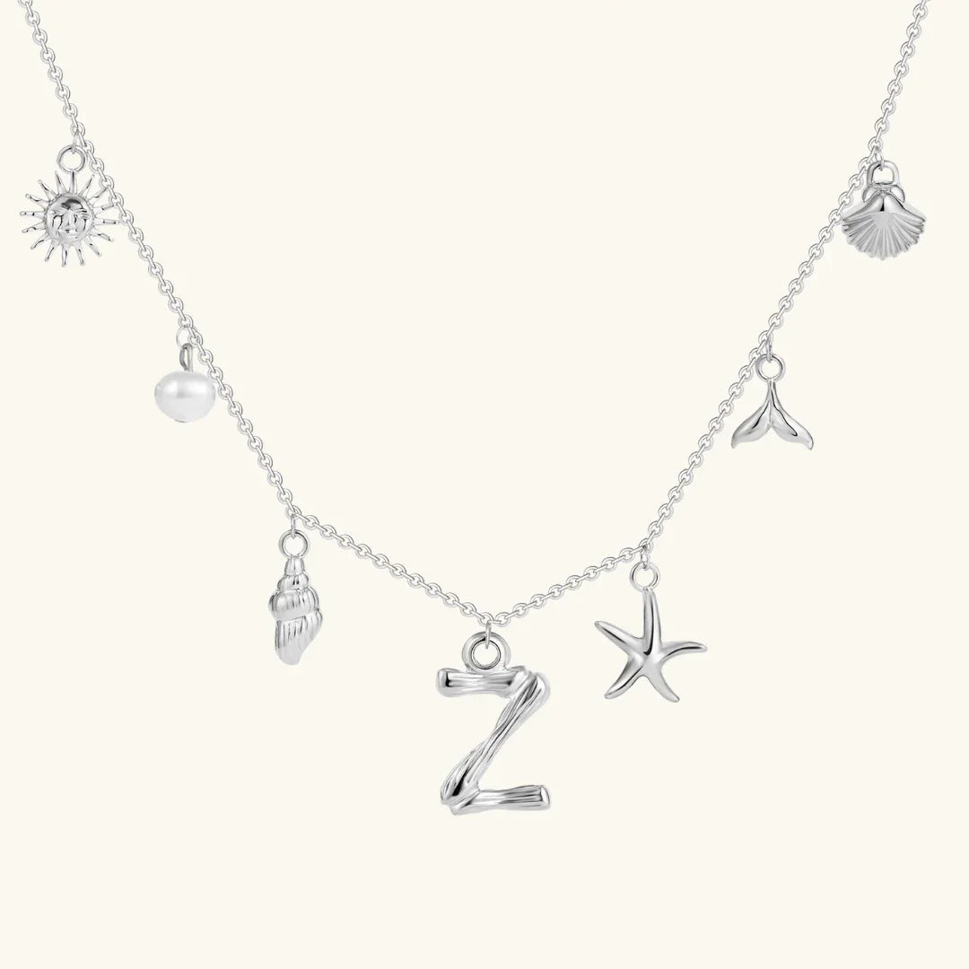 [Raffine]Avaria Ocean Initial Necklace