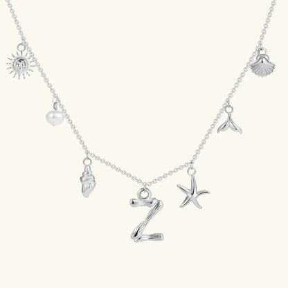 [Raffine]Avaria Ocean Initial Necklace