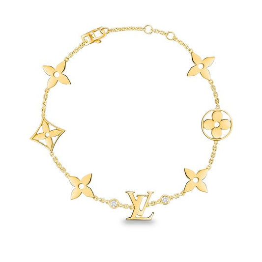 [Raffine]STAR AND SUN 7 MOTIFS GOLD BRACELET