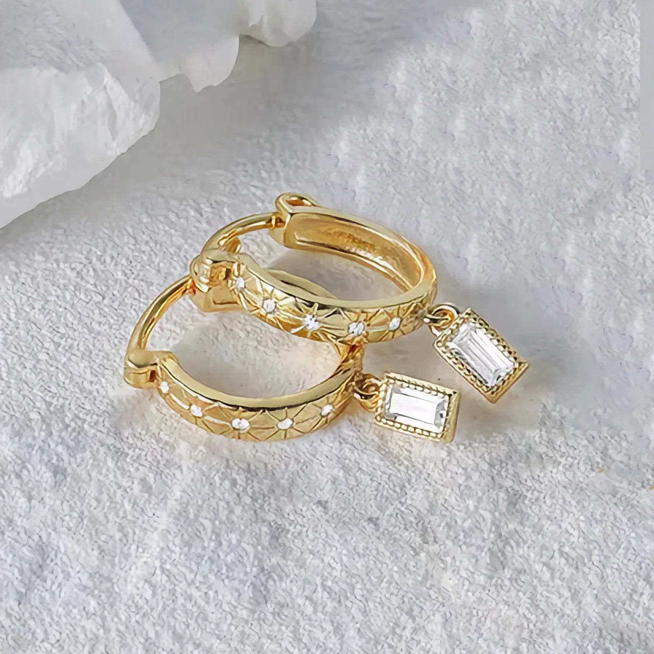 [Raffine]Cassidy Diamond Hoops
