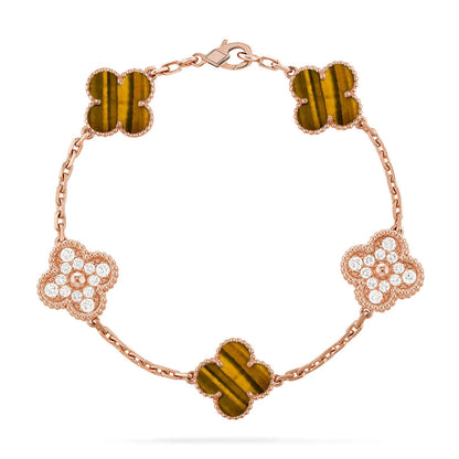 [Raffine] CLOVER 5 MOTIFS TIGER EYE ARMBAND KOLLEKTION