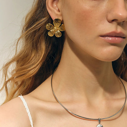[Raffine]Daisy Gold Earrings