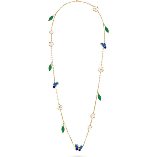[Raffine]LUCKY SPRING BUTTERFLY 15 FLOWER NECKLACE