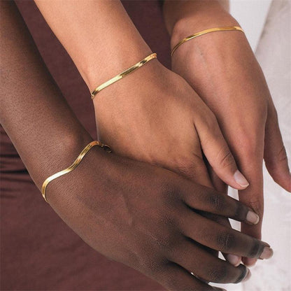 [Raffine]Vida Gold Herringbone Bracelet