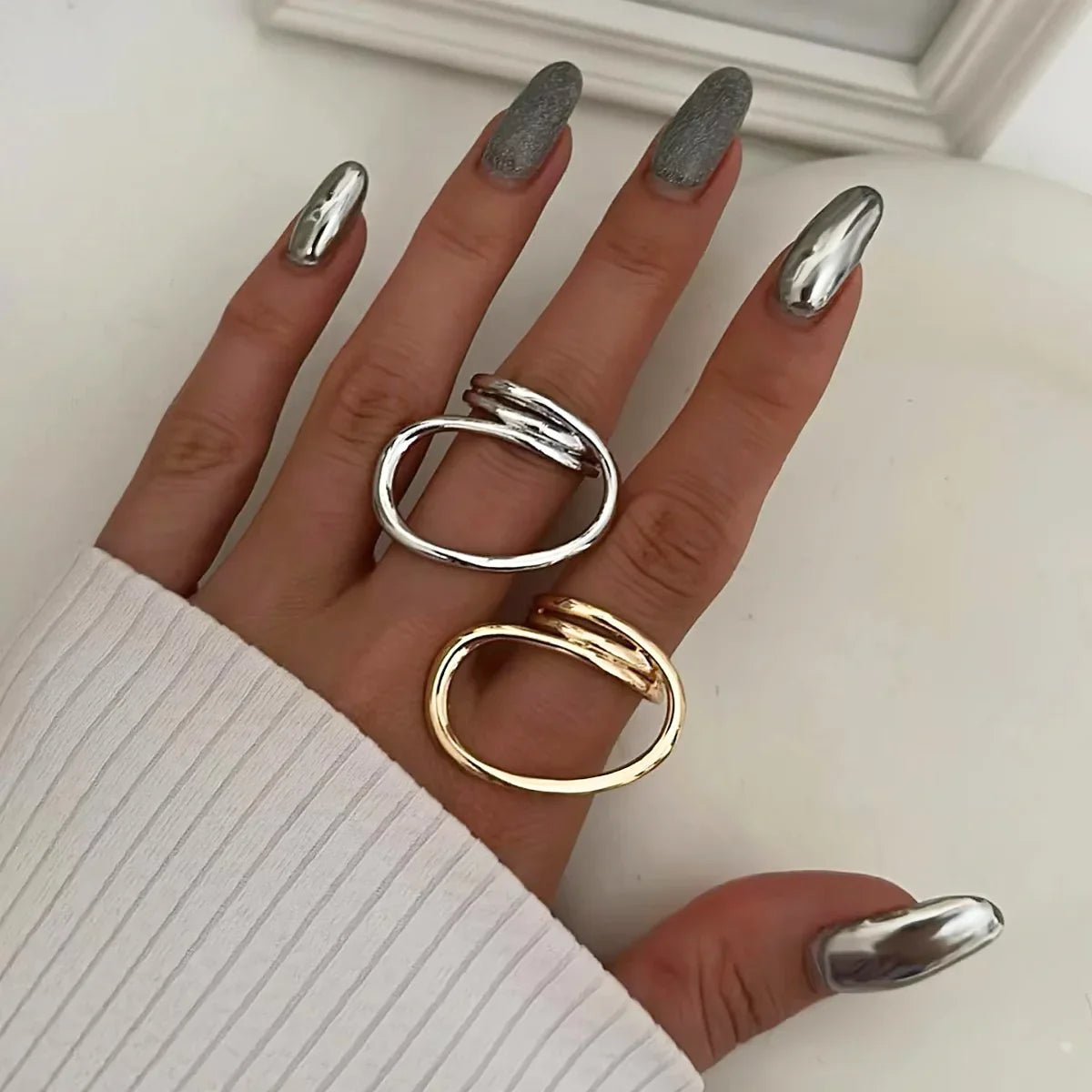 [Raffine]Meri Contemporary Gold Ring