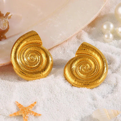 [Raffine]Nauticia Gold Shell Earrings