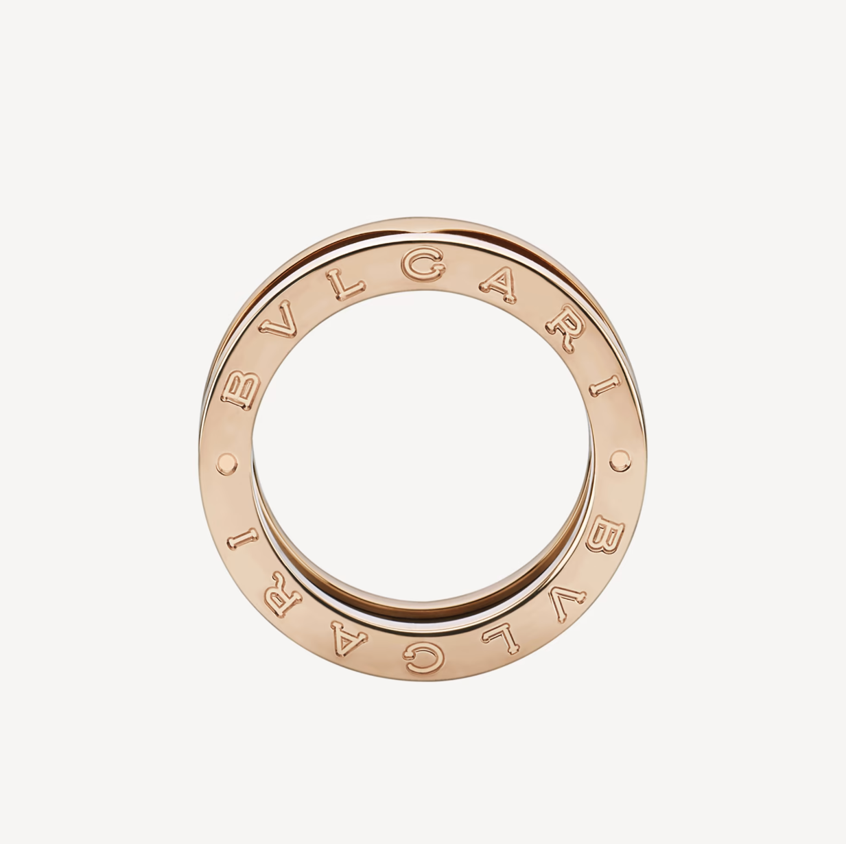 [Raffine]ZERO 1 TWO-BAND LOOPS AND BLACK CERAMIC PINK GOLD RING