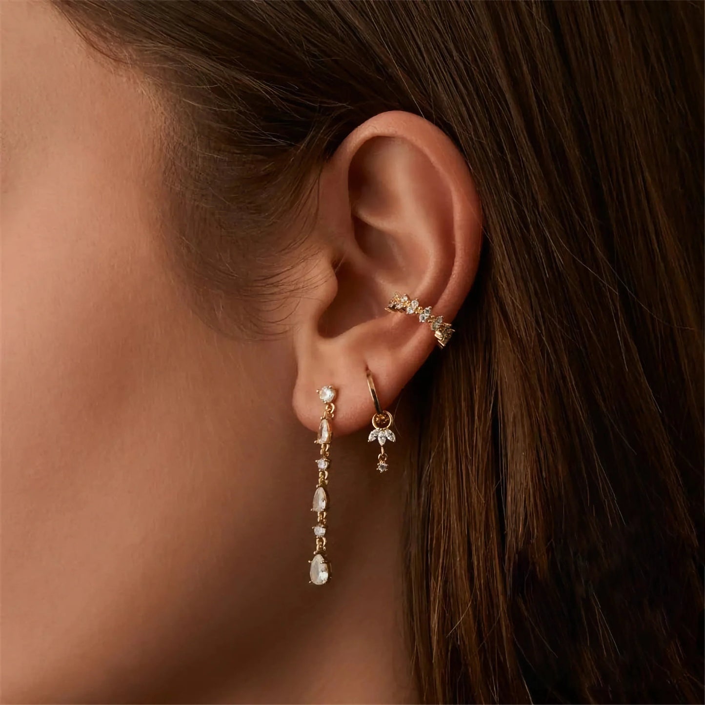 [Raffine]Brooke Removable Charm Hoops