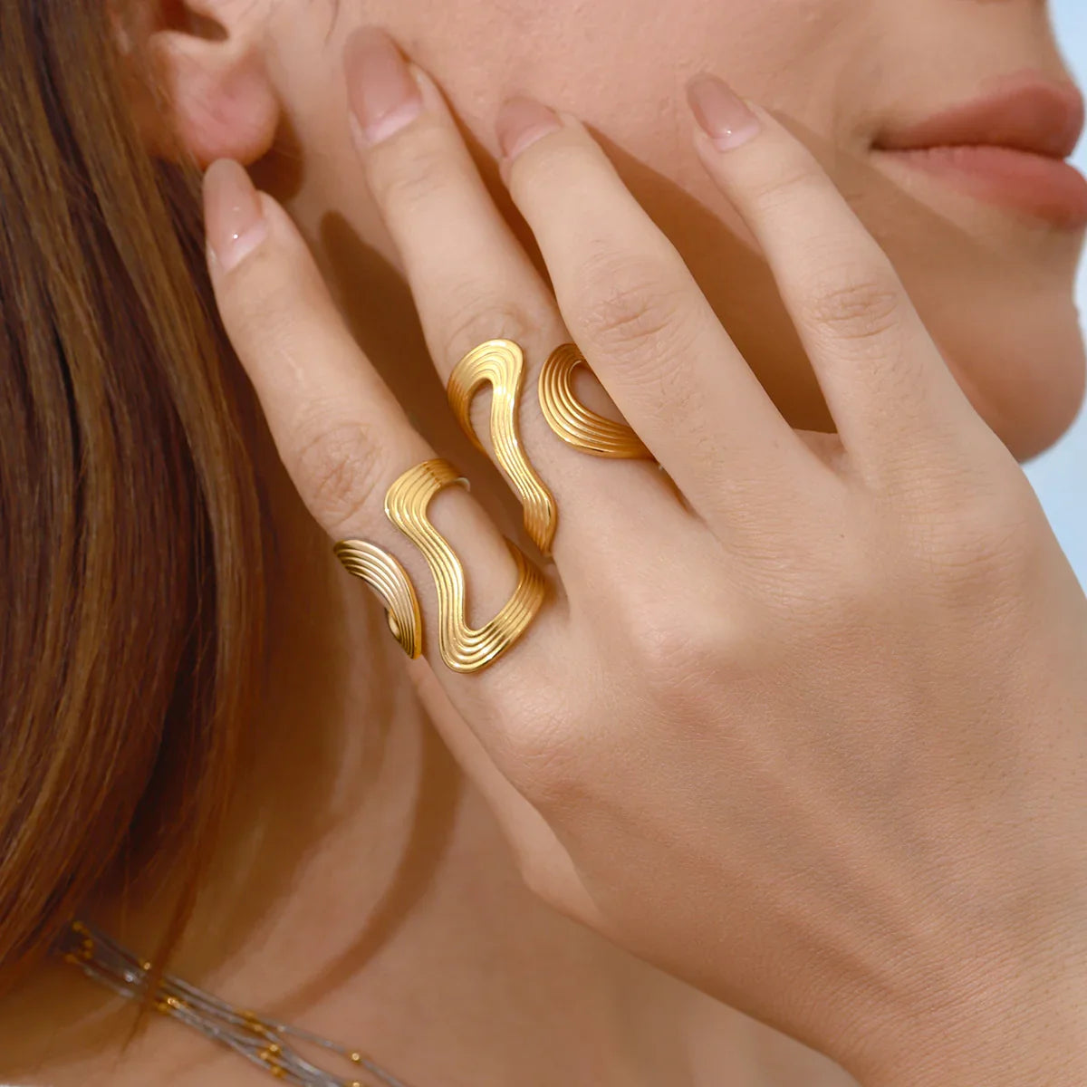 [Raffine]Vivi Twisted Band Gold Ring