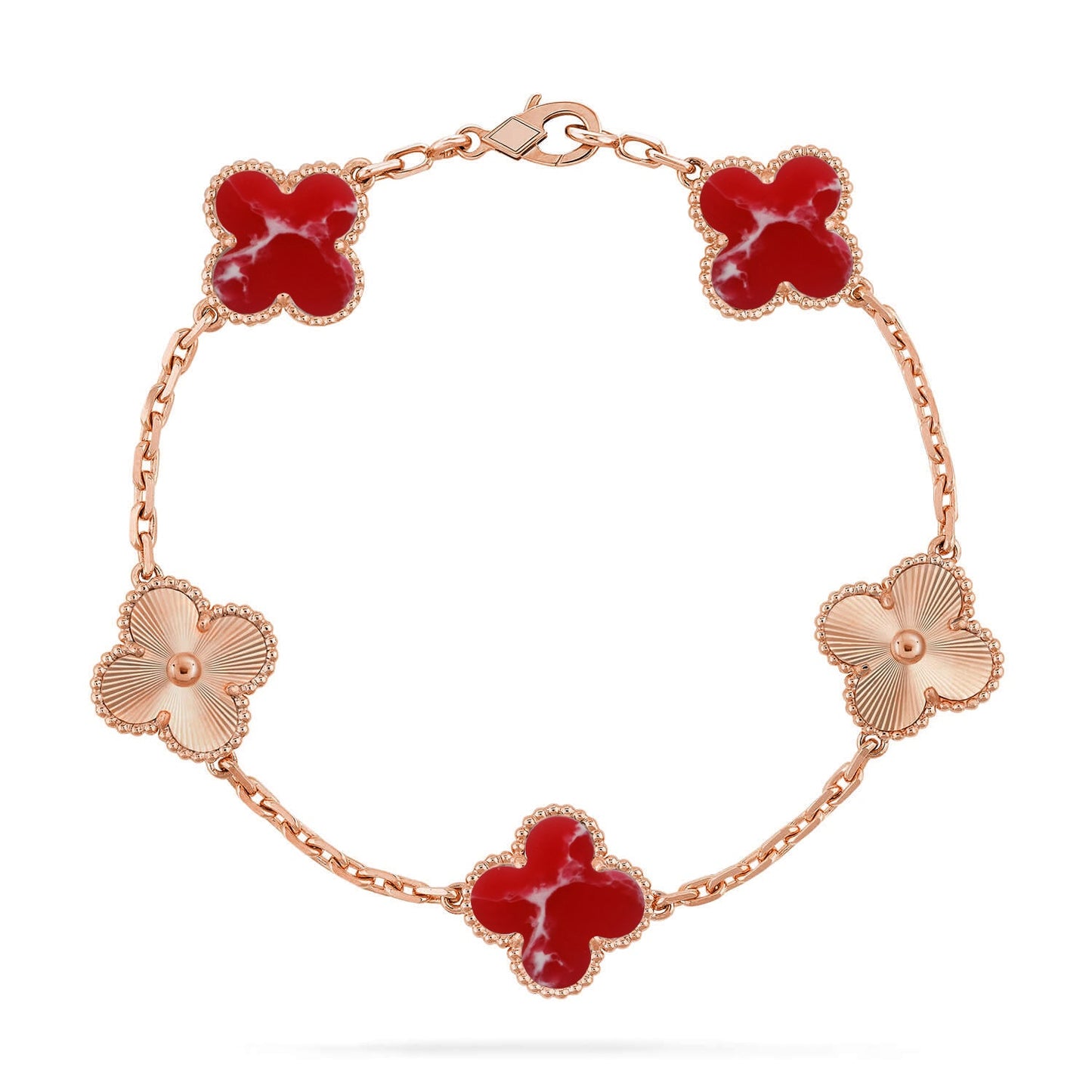 [Raffine]CLOVER 5 MOTIVE ROTES MUSTER ARMBAND KOLLEKTION