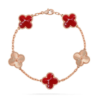 [Raffine]CLOVER 5 MOTIVE ROTES MUSTER ARMBAND KOLLEKTION