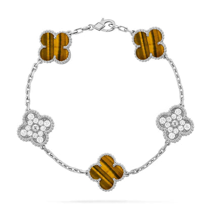 [Raffine] CLOVER 5 MOTIFS TIGER EYE ARMBAND KOLLEKTION