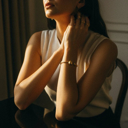 [Raffine]Mallory Minimalist Gold Cuff