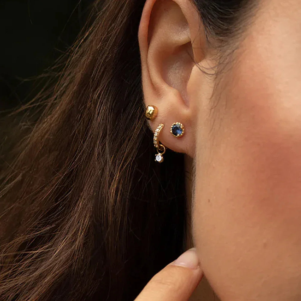 [Raffine]Blake Reversible Diamond Hoops