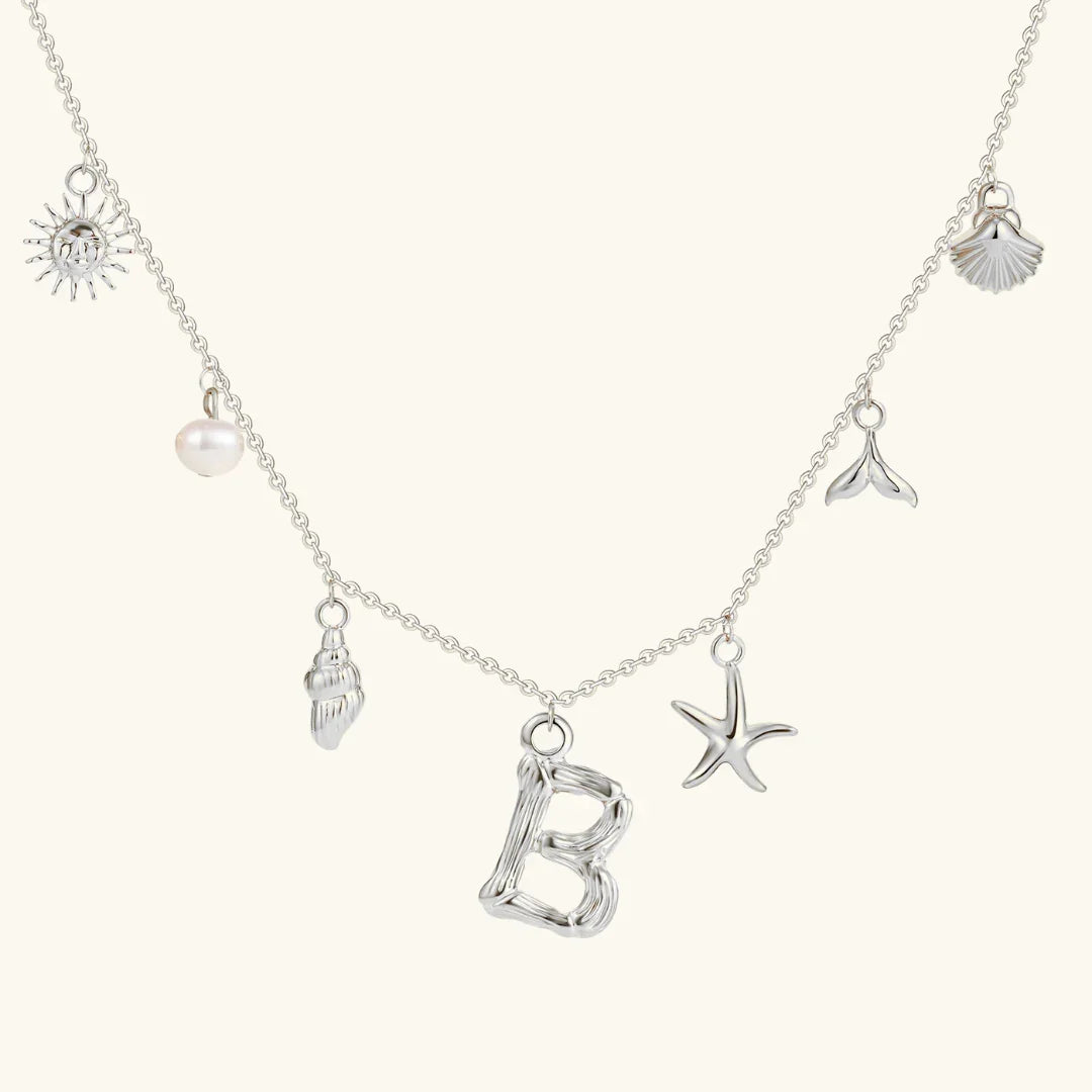 [Raffine]Avaria Ocean Initial Necklace