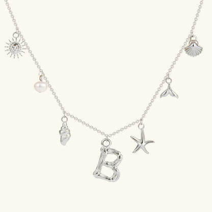 [Raffine]Avaria Ocean Initial Necklace