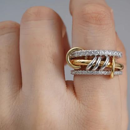 [Raffine]Cosette Stacked Diamond Ring