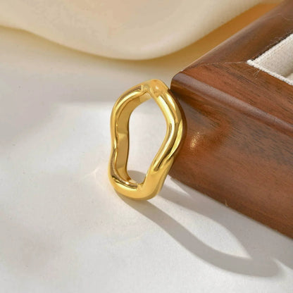 [Raffine]Lunaria Gold Wave Ring