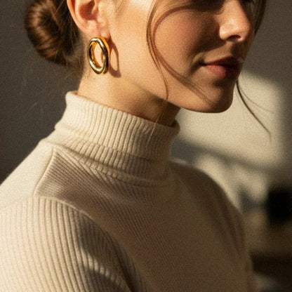[Raffine]Raquel Open Oval Earrings