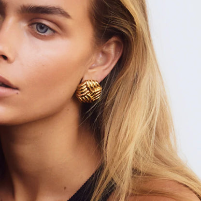 [Raffine]Vanessa Criss Cut Gold Earrings