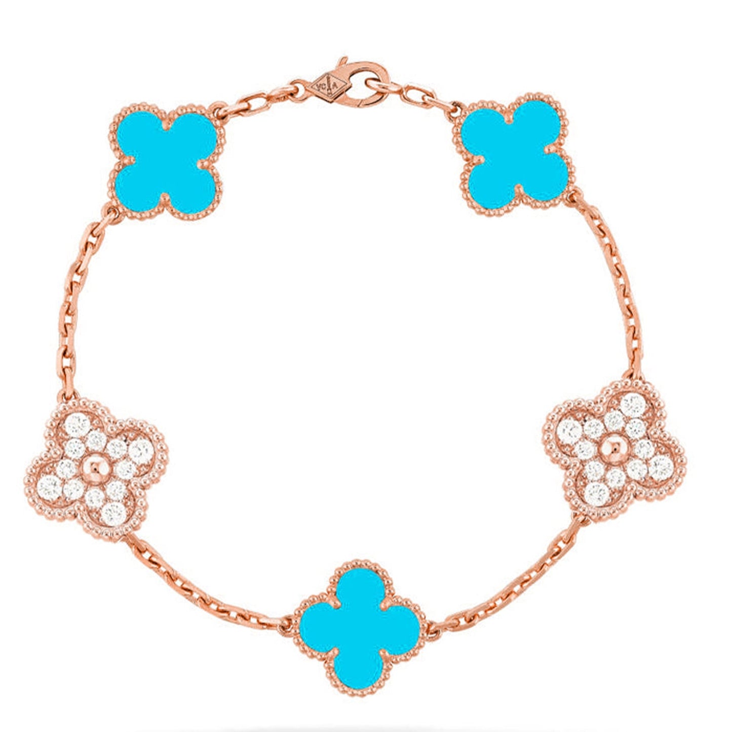 [رافين] مجموعة سوار CLOVER 5 MOTIF TURQUOISE
