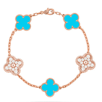 [رافين] مجموعة سوار CLOVER 5 MOTIF TURQUOISE